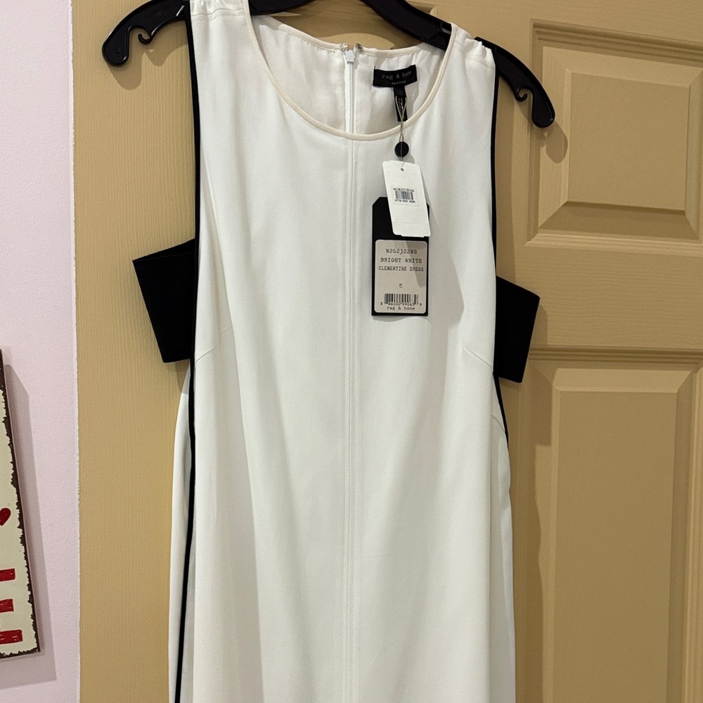 Rag & Bone White and Black Backless Dress